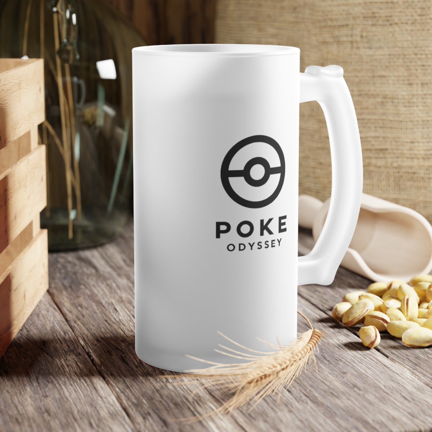 Poke Odyssey Frosted Glass Beer Mug