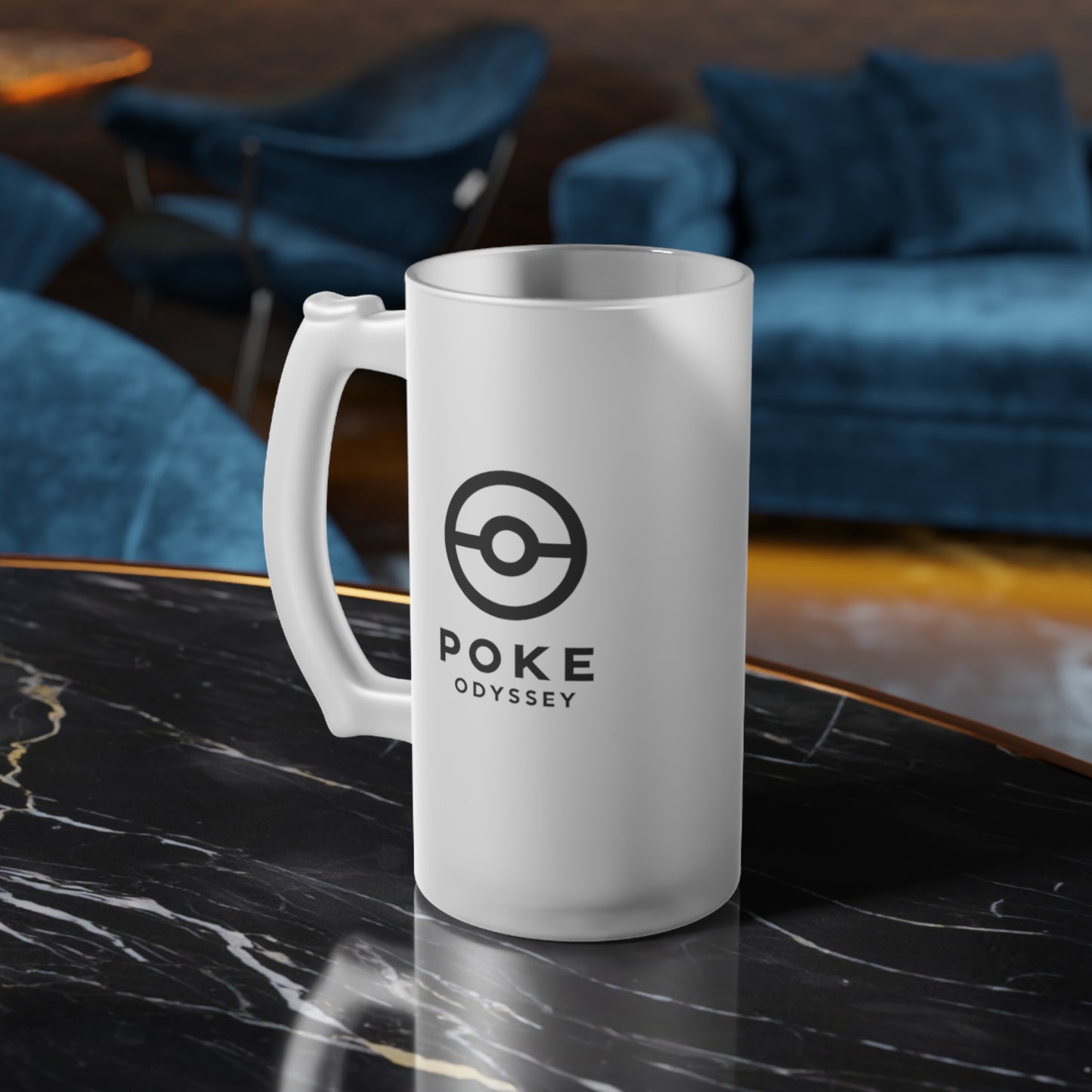 Poke Odyssey Frosted Glass Beer Mug